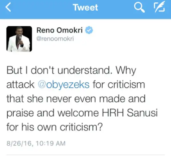 I Dont Understand The Standard In Ezekwesili And Sanusi